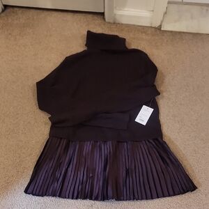 Nine West Top with Pleated Satin Bottom